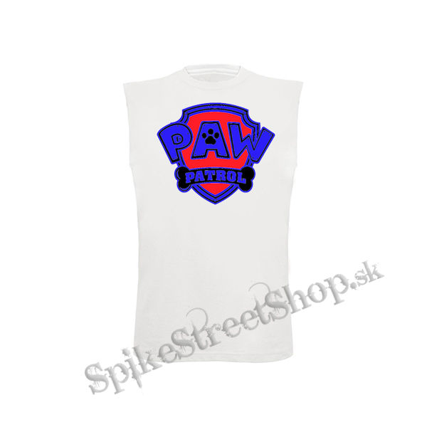 PAW PATROL - LABKOVÁ PATROLA - Logo Color - biele detské tričko bez rukávov