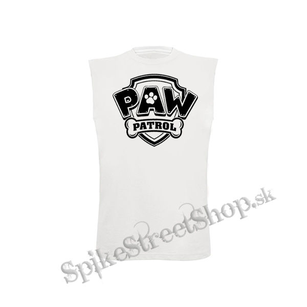 PAW PATROL - LABKOVÁ PATROLA - Logo - biele detské tričko bez rukávov
