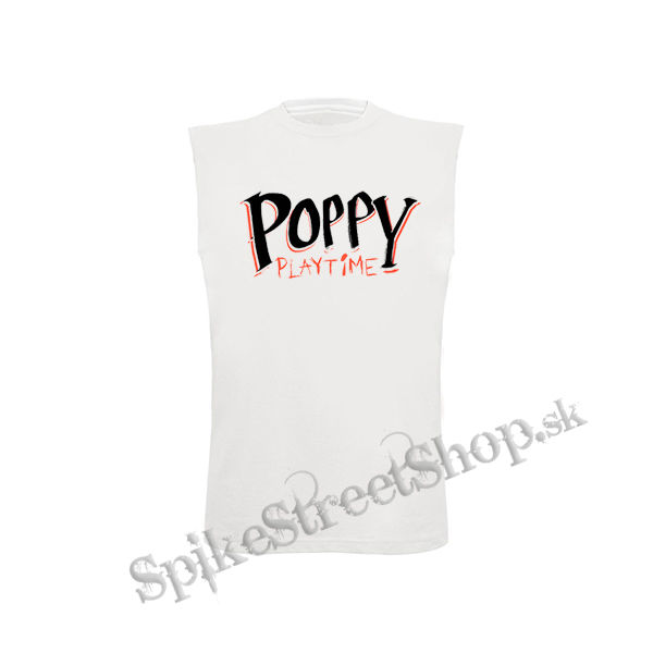 POPPY PLAYTIME - Logo - biele detské tričko bez rukávov
