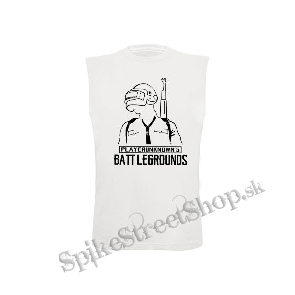 PUBG - Crest - biele detské tričko bez rukávov