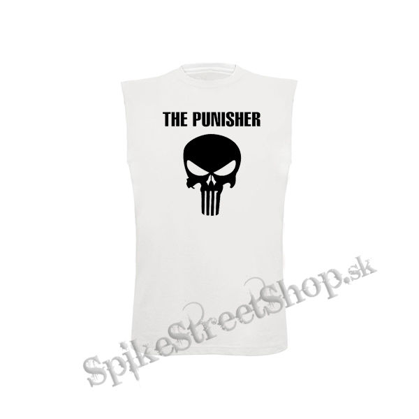 PUNISHER - Logo & Skull - biele detské tričko bez rukávov