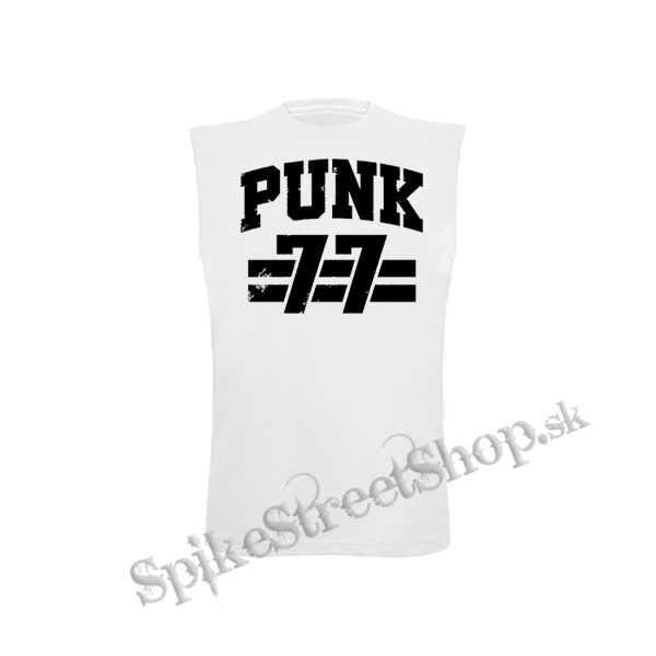 PUNK 77 - Slogan motív 2 - biele detské tričko bez rukávov