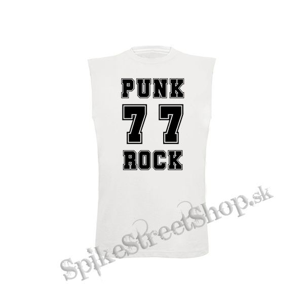 PUNKROCK 77 - biele detské tričko bez rukávov