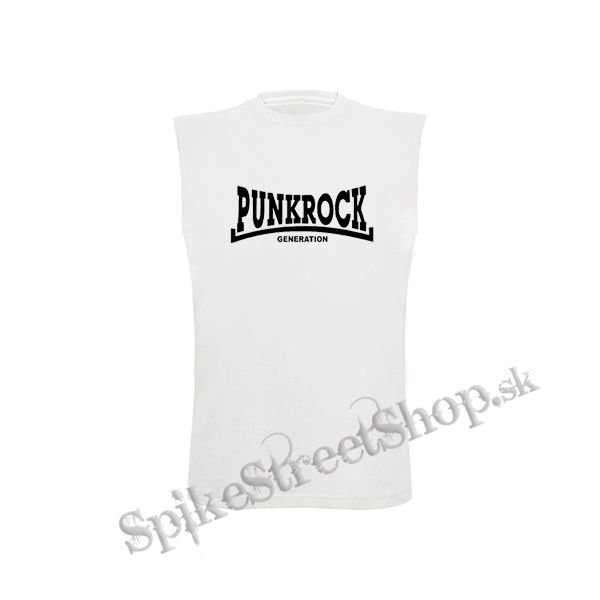 PUNKROCK GENERATION - biele detské tričko bez rukávov