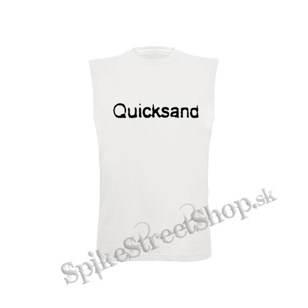 QUICKSAND - Logo - biele detské tričko bez rukávov
