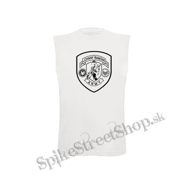RAMONES - Johnny Ramone Army Logo - biele detské tričko bez rukávov