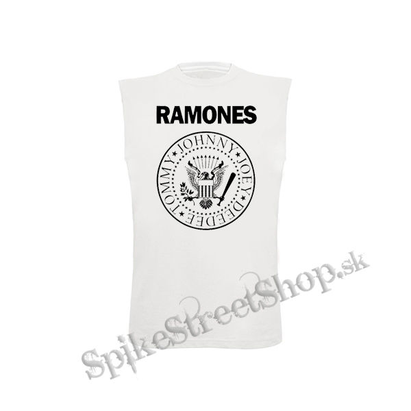 RAMONES - biele detské tričko bez rukávov