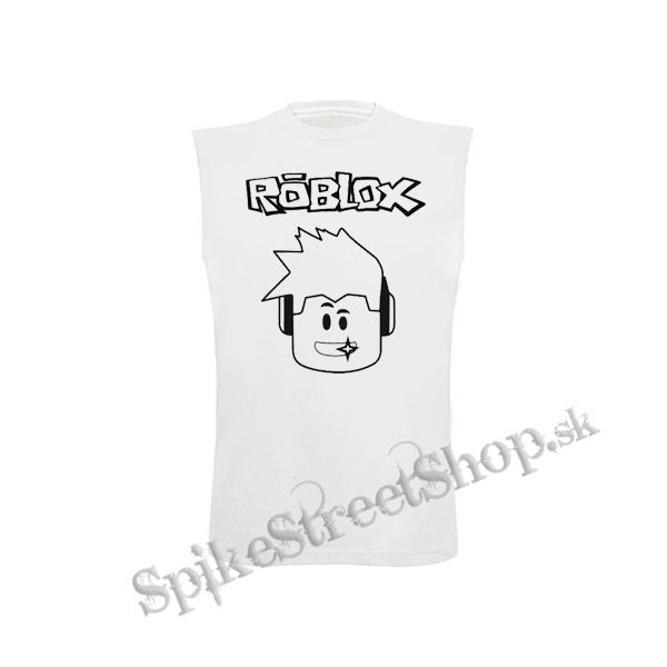 ROBLOX - Logo & Skin Face - biele detské tričko bez rukávov