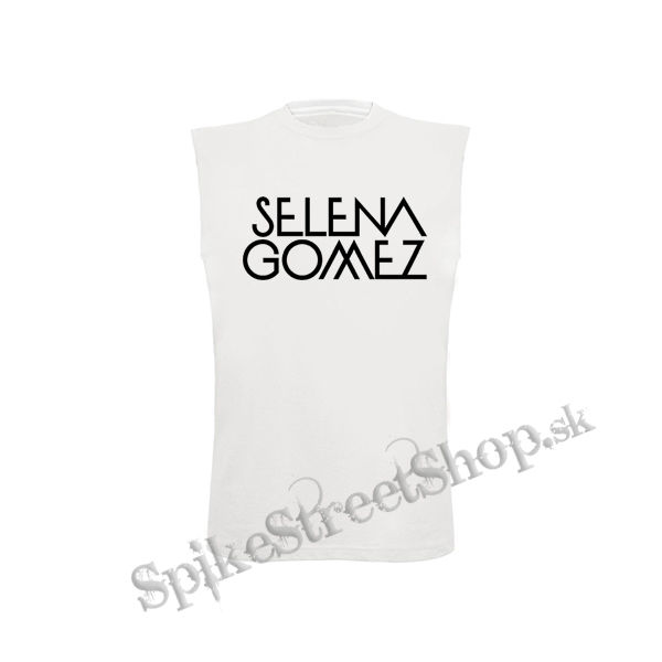SELENA GOMEZ - Logo Black - biele detské tričko bez rukávov