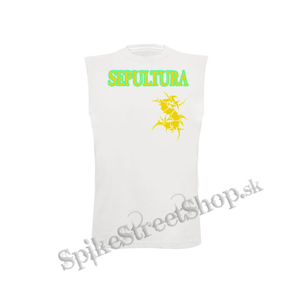 SEPULTURA - Brasil Yellow Logo - biele detské tričko bez rukávov
