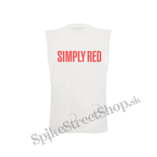 SIMPLY RED - Logo - biele detské tričko bez rukávov