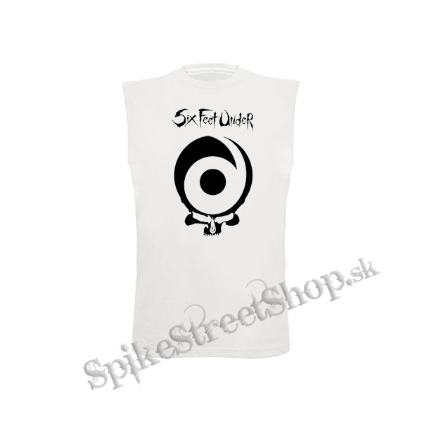 SIX FEET UINDER - Warpath Skull - biele detské tričko bez rukávov