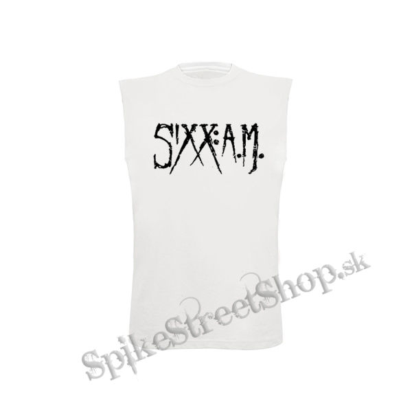 SIXX A.M. - Simple Logo Black - biele detské tričko bez rukávov