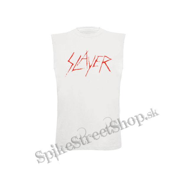 SLAYER - Red Logo Vintage - biele detské tričko bez rukávov