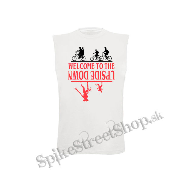STRANGER THINGS - Welcome To The Upside Down - biele detské tričko bez rukávov