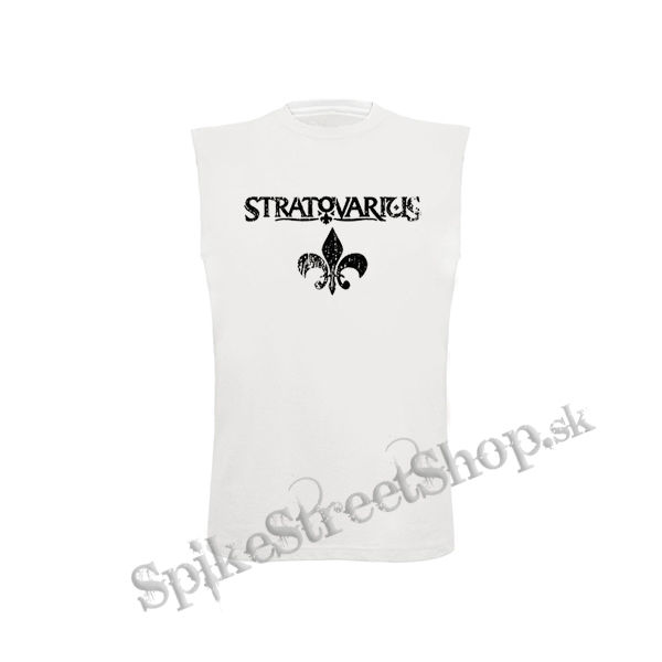 STRATOVARIUS - Black Logo Vintage Crest - biele detské tričko bez rukávov