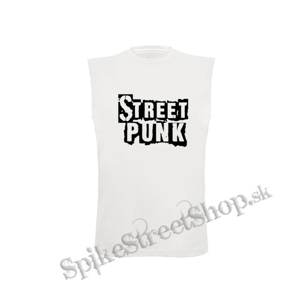 STREET PUNK - Logo - biele detské tričko bez rukávov