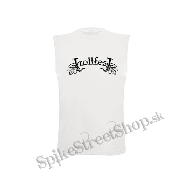 TROLLFEST - Logo - biele detské tričko bez rukávov
