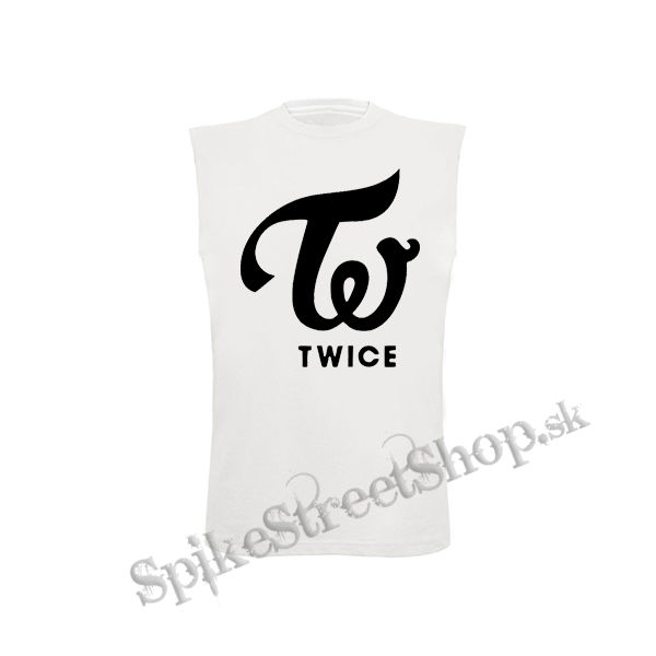TWICE - Red Logo - biele detské tričko bez rukávov