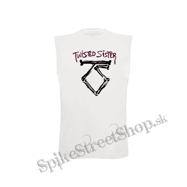 TWISTED SISTER - Logo - biele detské tričko bez rukávov