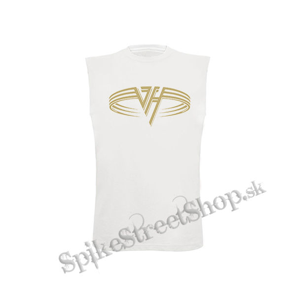 VAN HALEN - Logo Gold Circle - biele detské tričko bez rukávov