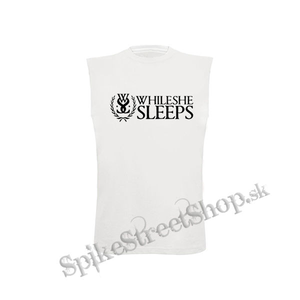 WHILE SHE SLEEPS - Logo - biele detské tričko bez rukávov