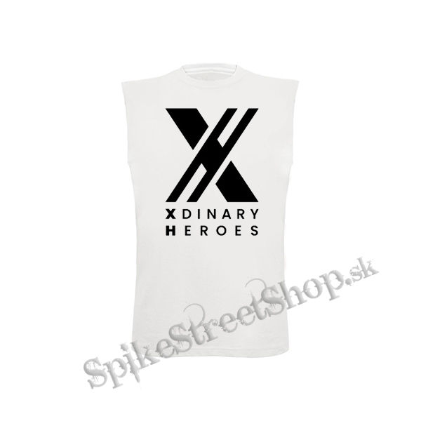 XDINARY HEROES - Logo - biele detské tričko bez rukávov
