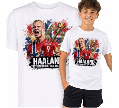 HAALAND - Poster Motive 7 - biele detské tričko