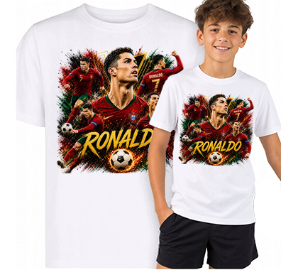 RONALDO - Poster Motive 4 - biele detské tričko