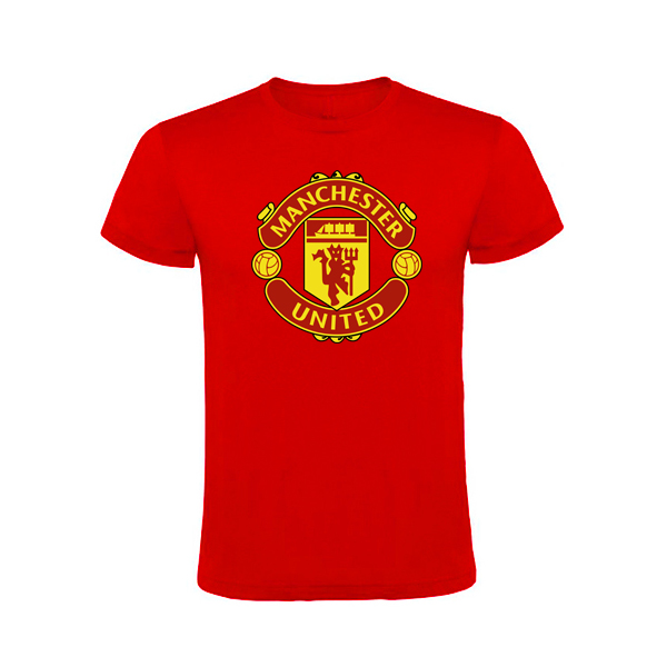 MANCHESTER UNITED - Logo - červené pánske tričko