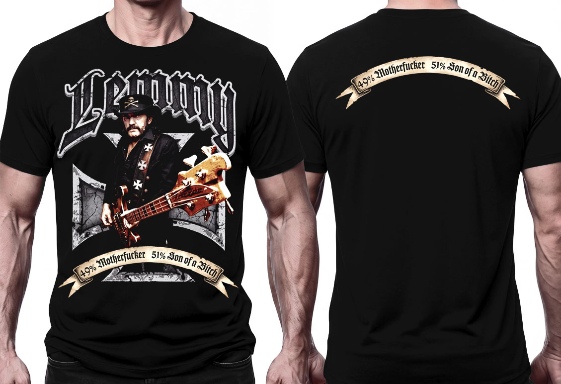 LEMMY - 49% Motherfucker 51% Son Of A Bitch - čierne pánske tričko