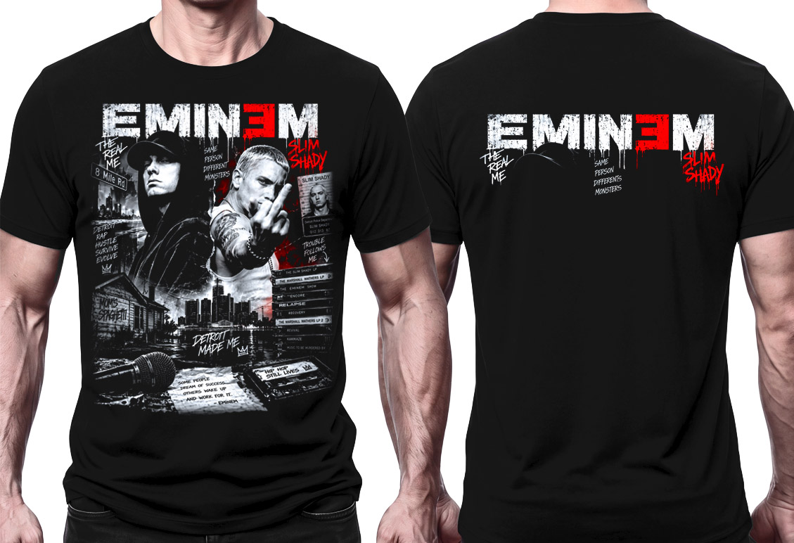 EMINEM - Detroit Made Me - čierne pánske tričko