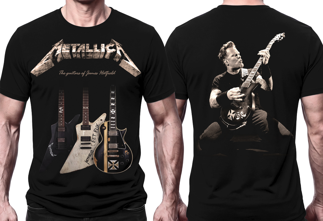 METALLICA - The Guitars Of James Hetfield - čierne pánske tričko