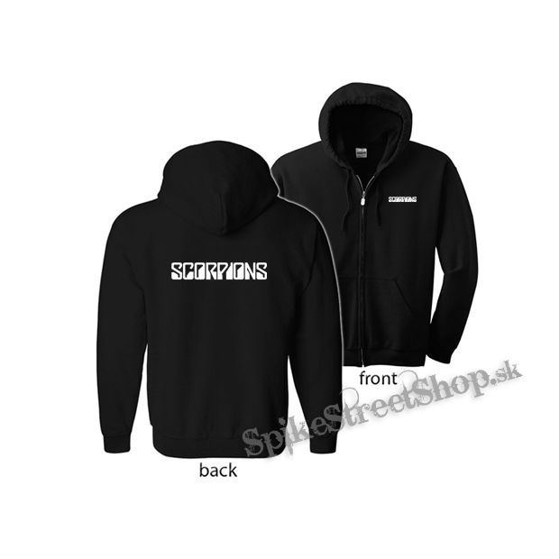 SCORPIONS - Logo White - mikina na zips