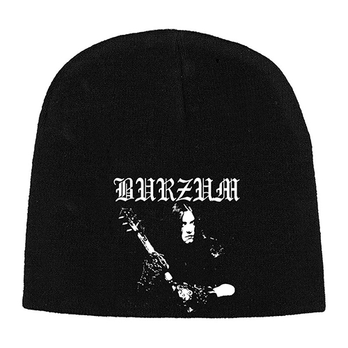 Čierna zimná čiapka BURZUM - Varg Portrait