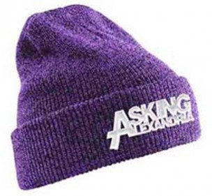 ASKING ALEXANDRIA - Logo Purple Knitted - zimná čiapka (-50%=VÝPREDAJ)