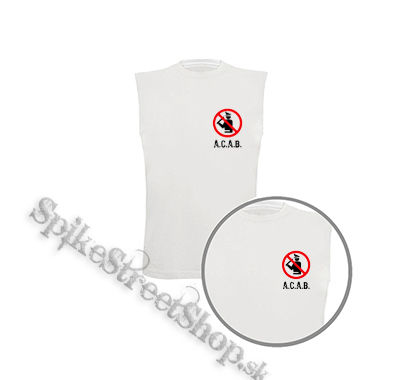 ACAB - Pictogram - biele pánske tričko bez rukávov