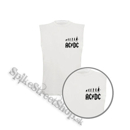 ACDC - Hardrock Evolution - biele pánske tričko bez rukávov