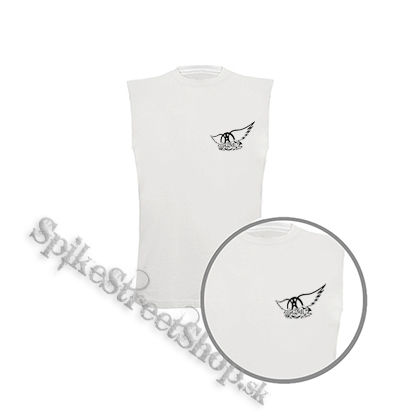 AEROSMITH - Logo Motive 2 - biele pánske tričko bez rukávov