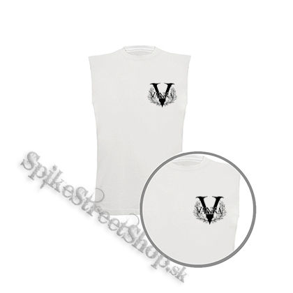 VANNA - Logo - biele pánske tričko bez rukávov