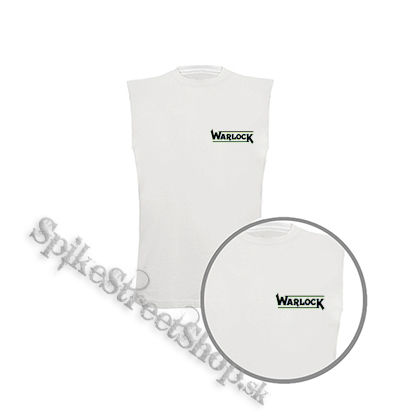 WARLOCK - Logo - biele pánske tričko bez rukávov
