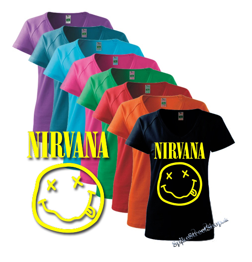 NIRVANA - Smile - farebné dámske tričko