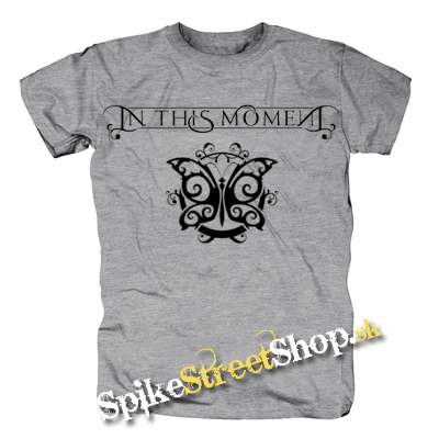 IN THIS MOMENT - Logo Butterfly - sivé pánske tričko