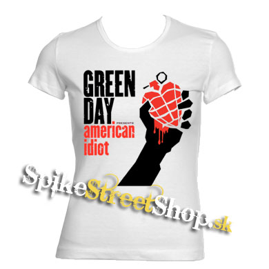 GREEN DAY - American Idiot - biele dámske tričko
