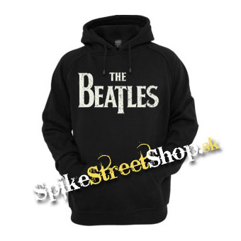 BEATLES - Logo Vintage - čierna pánska mikina