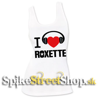 I LOVE ROXETTE - Ladies Vest Top - biele