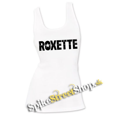 ROXETTE - Vintage Logo - Ladies Vest Top - biele