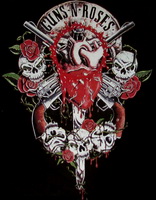 GUNS N ROSES - Heart Logo - chrbtová nášivka