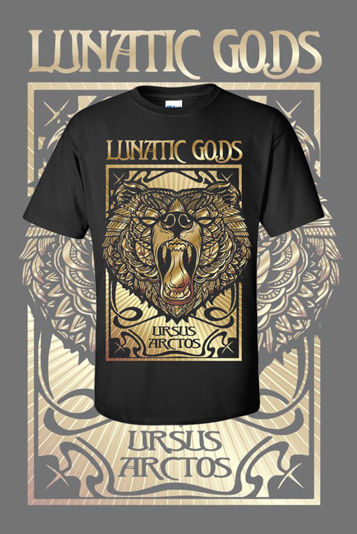 LUNATIC GODS - Ursus Arctos - čierne pánske tričko
