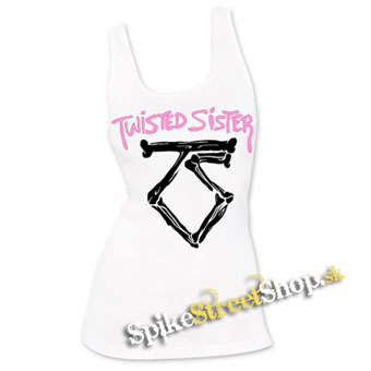 TWISTED SISTER - Logo - Ladies Vest Top - biele